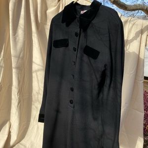 KL by Karl Lagerfield Wool Dress with Velvet Details